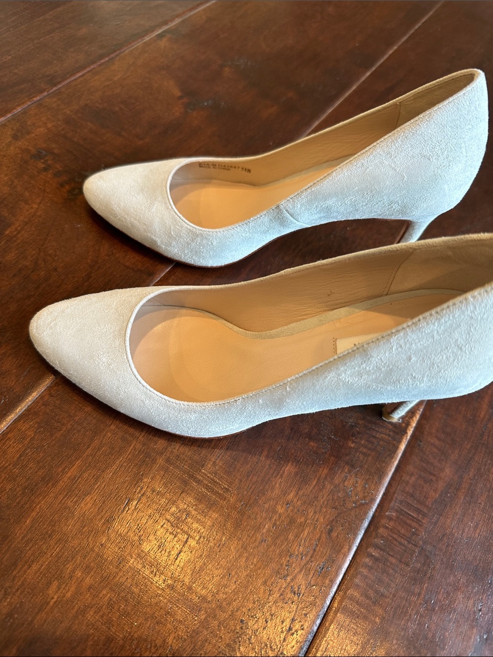 Cole Haan Women's Light Beige Suede Pointed-Toe Pumps